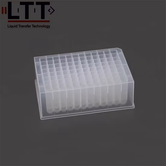 PCR 튜브 Rnase&Dnase 프리 플랫 탑 PP 소재 일회용 실험실 소모품